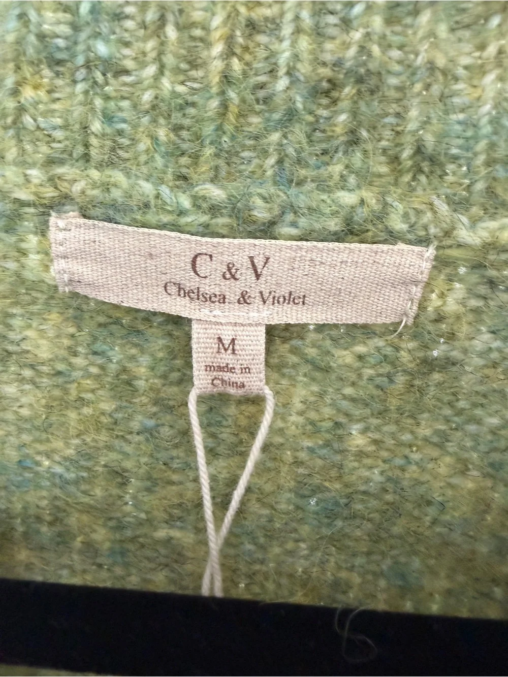 C&V Chelsea & Violet Fringe Distressed Sweater
